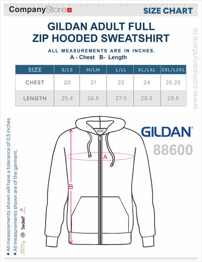 Full Zip  Hooded Sweatshirt